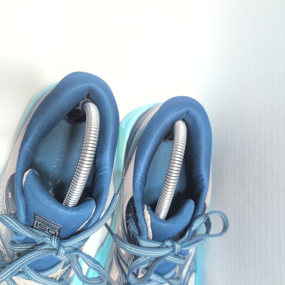 Saucony Omni Iso 2 Everun Running Ocean Blue Silver Shoes Women's 10 - Picture 3 of 8